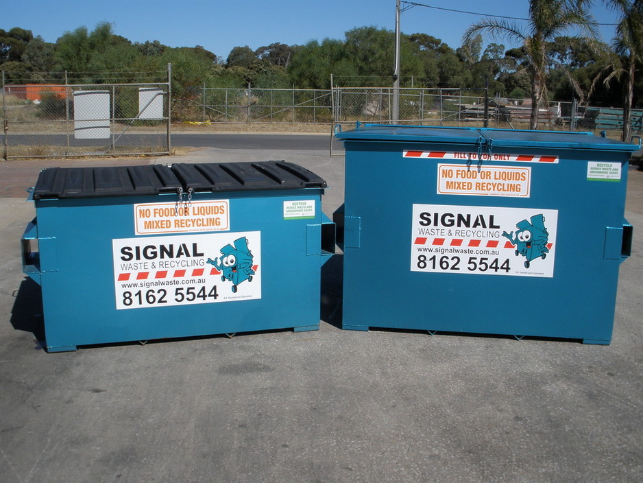 SIGNAL WASTE & RECYCLING Pic 1 - Waste and recycling front lift bins