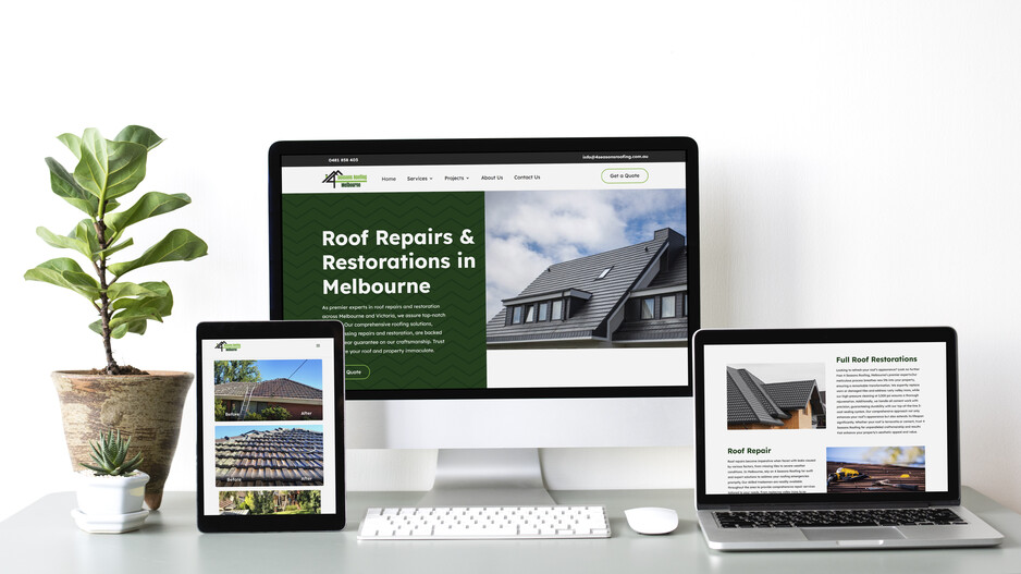 BH Design Studio Pic 1 - Web Design and Development for 4 Seasons Roofing Melbourne Delivered a highperformance fast and SEOoptimized responsive website showcasing services and past work with contact options Includes ongoing support maintenance and updates