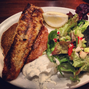 The Pancake Parlour Pic 5 - Barramundi on potato pancake with salad