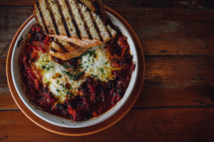 The Moody Chef Pic 3 - Shakshuka Baked Eggs Lamb Mergeuz