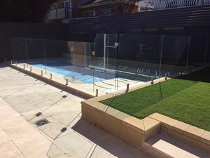 Waratah Glass Fencing Pic 3 - Frameless Pool Fence with custom panel