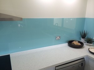 Graphic Glass & Digital Printed Splashback Specialists Pic 4 - Colourback Glass Splashback by Graphic Glass Services Qld