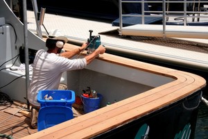 Fibrelite Boats Pic 2 - Fitting new teak work