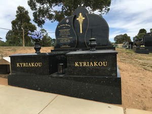 The Headstone Company Pic 2 - Large double Emerald Pearl monument located at the Shepparton Cemetery