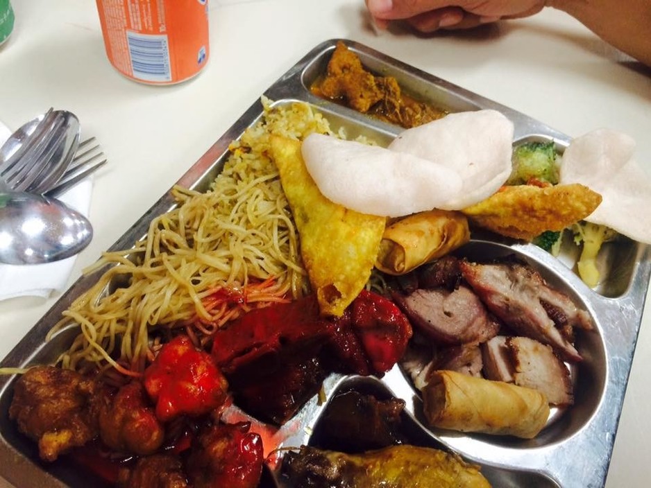 International Eating House Pic 1 - Assorted food in a tray