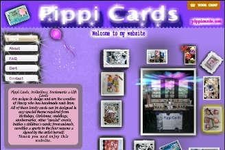 Pippi Cards Pic 1 - Pippi website screen shot