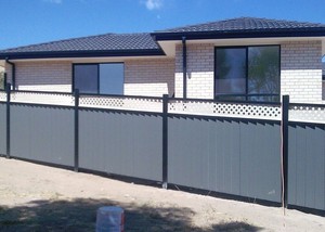 Custom Fencing Pic 3 - Colorbond Fencing with lattice