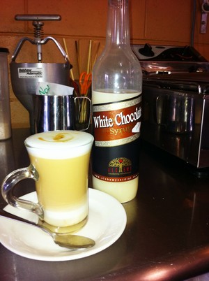 Cafe Metz Pic 5 - One of our many coffees white choc latte