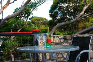 Serenity Cottage Kangaroo Island Pic 5 - Alfresco dining on the deck at Serenity Cottage Vivonne Bay Kangaroo Island