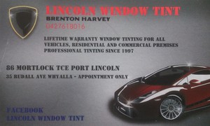 Lincoln Window Tint Pic 2