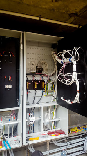 Solar and Grid Energy Systems Pic 5 - Commercial service on switch board