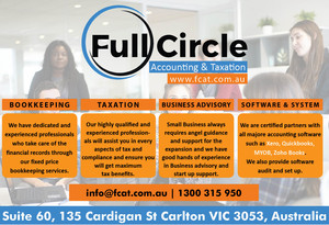 Full Circle Accounting & Taxation Pic 3 - Accounting firm in Melbourne serving individuals sole traders companies in online tax returns lodging and bookkeeping Get Quality accounting in around Berwick Melbourne