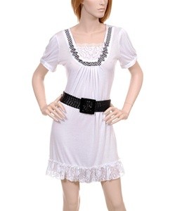 Fashion-shack Pic 3 - white belted dress