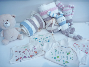 Greenroom Gallery Pic 3 - We have a small collection of organic cotton baby wear some hand painted by Charlotte