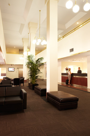 Adelaide Meridien Hotel & Apartments Pic 3 - Reception foyer of the Adelaide Meridien