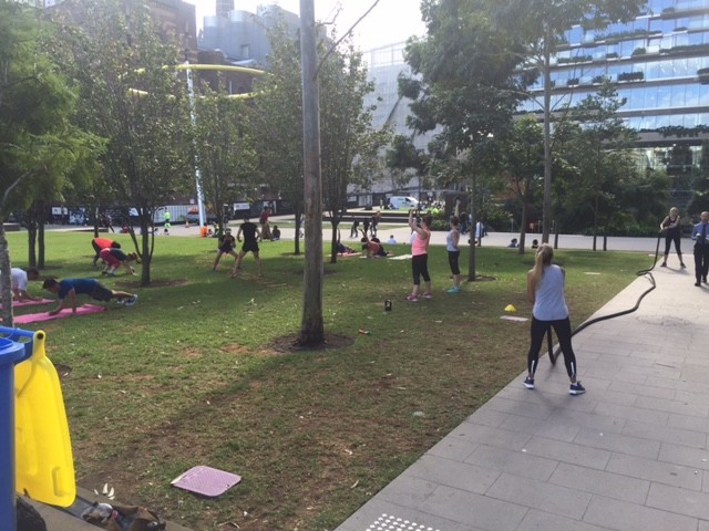 Abs, Buns and Guns of Steel PT Pic 1 - X Training at Chippendale Green Free outdoor fitness funded by Frasers