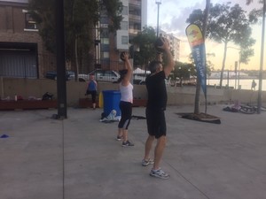 Abs, Buns and Guns of Steel PT Pic 4 - George and Michelle regular happy clients at Pyrmont