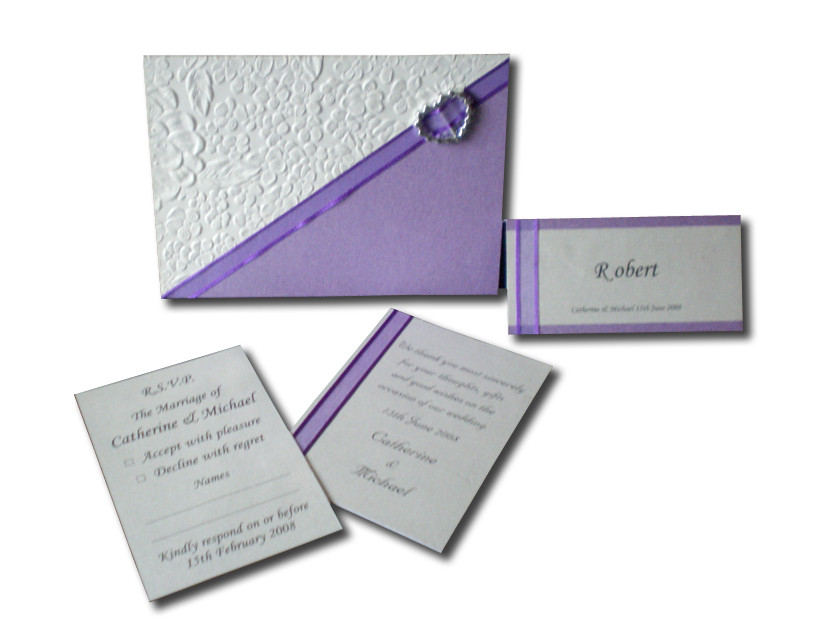 Glenn's Invitations for You Pic 1 - a5 invitationheart with ribbon a5l002