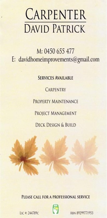 David Patrick Home Improvements Pic 1 - Carpentry Property Maintenance Project Management Deck Design Building Manly NSW