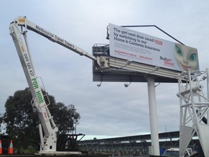 Melbourne Travel Towers (6m - 43m) Pic 2 - Cherry Picker Hire for Signs and Billboards