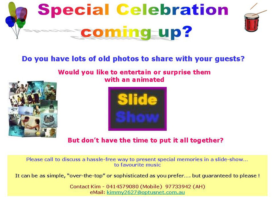 Special Occasion Slide Shows Pic 1