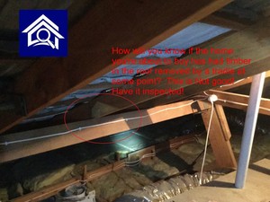 Beyond Built Inspections Pic 3 - How will you know if the home youre about to buy has had timber in the roof removed by a tradie at some point Have it inspected