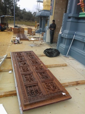 Paul's Carpentry Pic 3 - Hanging of large door at Sikh temple