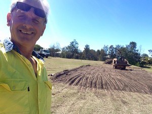 Richard's Designer Homes Pic 5 - Cutting new site for designer home in Hervey Bay