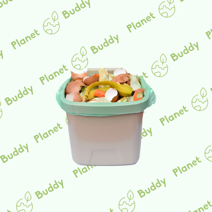 Planet Buddy Pic 1 - 7L Small Roll of 25 Bin Liners Designed to fit most benchtop council kitchen caddies