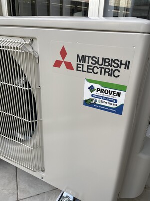 Proven Air Conditioning & Electrical Pic 4 - Proven air conditioning electrical Mitsubishi Electric MUZAP25 outdoor unit installation