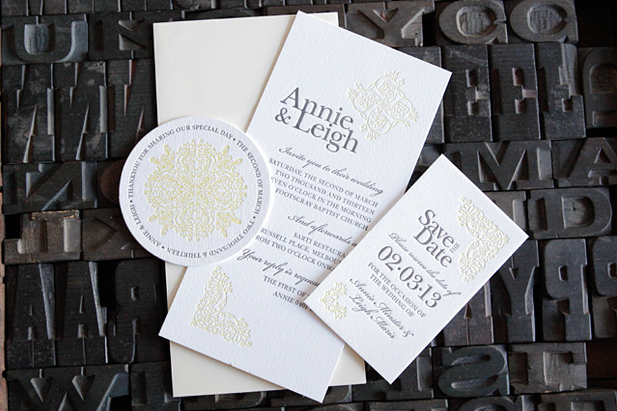 Daisy Street Press Pic 1 - Letterpress wedding stationery custom designed to suit your personal taste