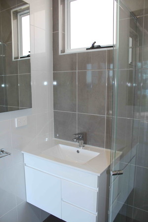 Aspect Z Pic 4 - Granny Flat fully tiled bathrooms frameless showers fixtures supplied by Reece