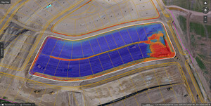 Torch Drone Solutions Pic 4 - Highly accuracy photogrammetry survey used for construction site earthwork progress Cut fill model show with software