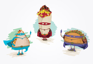 Start Creative Pic 5 - Illustrations and character design by Start Creative for Burrito Bar fun little cartoons characters to add to the cool branding