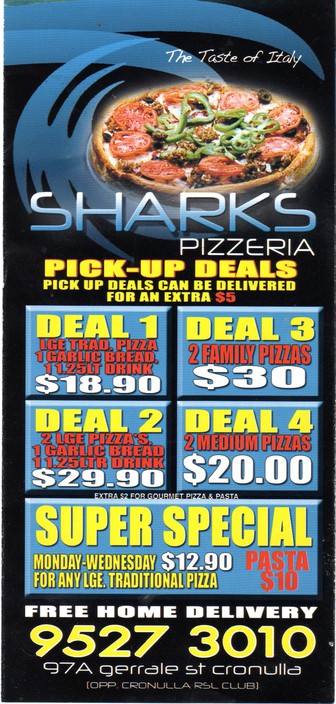 Sharks Pizza Pic 1 - DEALS