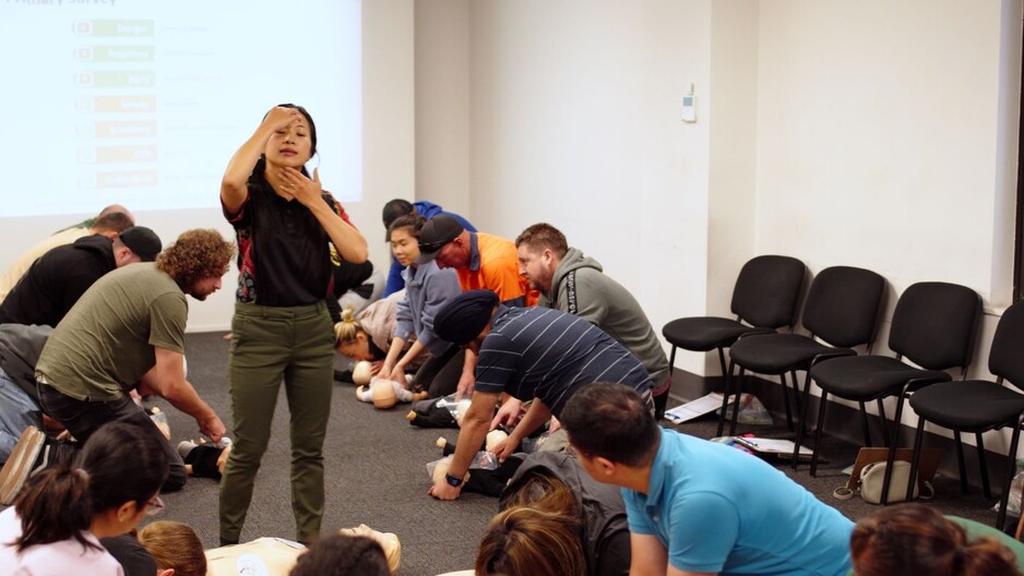 FirstAidPro - Campbelltown Pic 1 - First aid teacher demonstrating open airway FirstAidPro Campbelltown SA