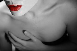 Karly Pic 3 - bw red lips