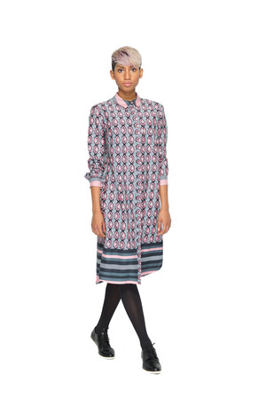 TimiAlaere Pic 2 - Sheila shirt dress made with exclusive print silk cotton fabric