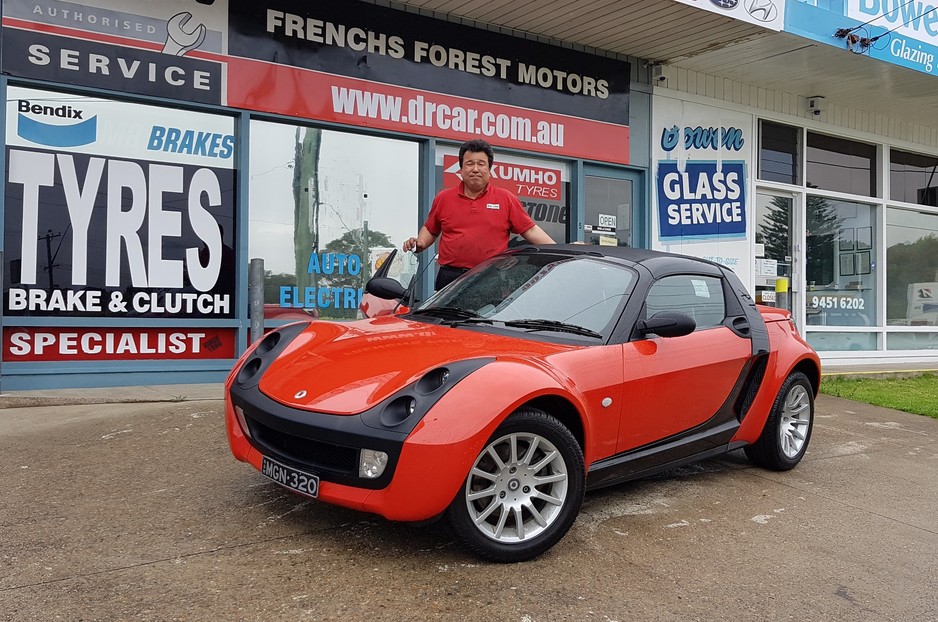 Dr Car Pic 1 - Dr Willy Cho with my Smart Roadster after Major service work Oct 2016