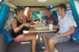 Camperman Australia Pic 3 - Breakfast in the back of the camper