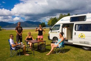 Camperman Australia Pic 2 - Relaxing by the camper van