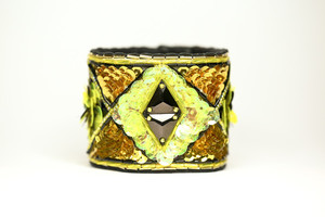 Olivia Torma Pic 3 - Art Deco Inspired Haute Couture Leather Cuff