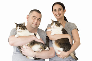 The Purr Inn Pic 3 - Brendan O and Janelle P The Purr Inn Cat Hotel cocreators and owner operators Pictured with their own cats Slinky and Sophie