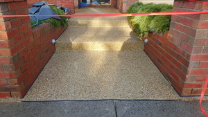 Complete Paving Solutions Pic 2 - Rowville Exposed aggregate steps