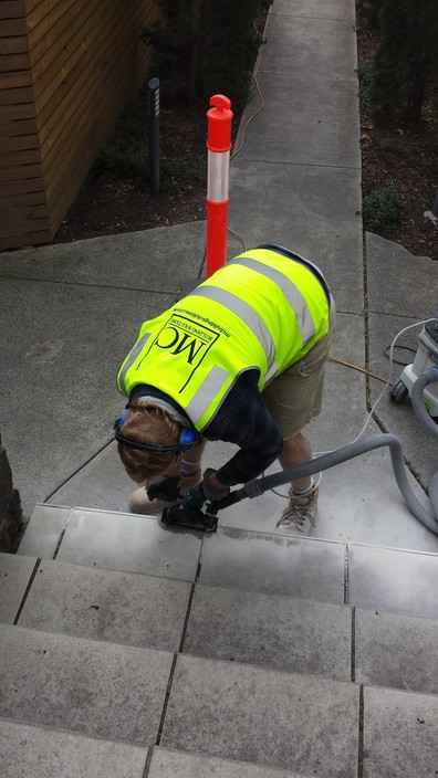 MC Building Solutions Pic 1 - Concrete Cutting and Grinding to Staircase