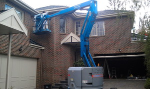 Atlas Painting Pty Ltd Pic 5 - Sometimes you just need a lift to get that awkward spot We saved them all till the end and needed this Knuckle boom for three days on this Complex of 12 units in Mont Albert