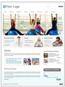 Cheap Cheap Website Design Pic 3 - Sample health and fitness website template