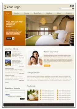 Cheap Cheap Website Design Pic 2 - Sample hotel accommodation website template