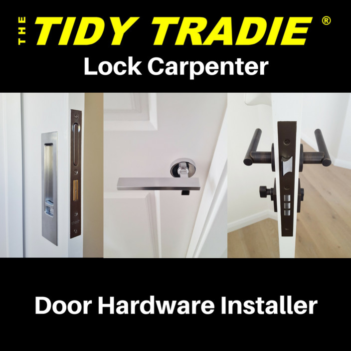 The Tidy Tradie Lockcarpenter Pic 1 - Do you have locks to install into timber doors You need a Lock Carpenter