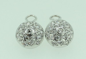 Seaspray Valuations & Fine Jewellery Pic 2 - Diamond Set in 18 carat white gold clip on earrings